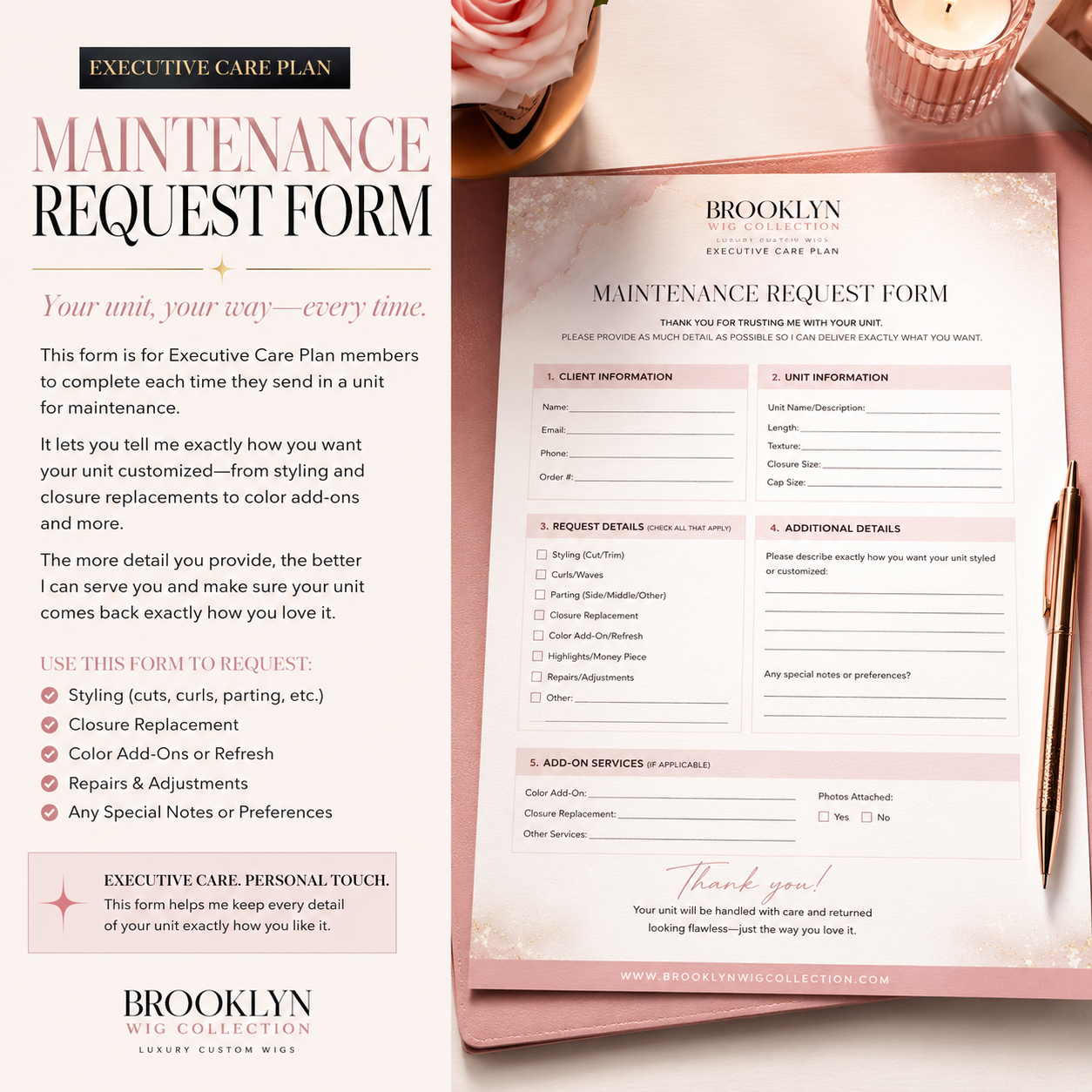 Executive Care Plan Maintenance Form